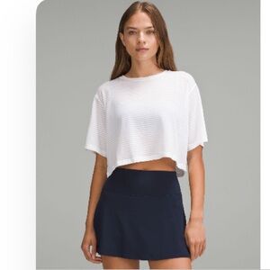 lululemon Cortes Cropped T-Shirt Shadow Strip
